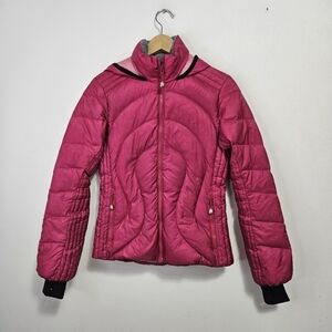 Lululemon Not So Stuffy Puffy Down Puffer Jacket Coat 4 Hood  Pink Raspberry